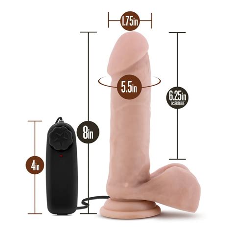 Goalie Dildo Coverboy 8in Vibe W Balls Vanilla Blush Satisfaction