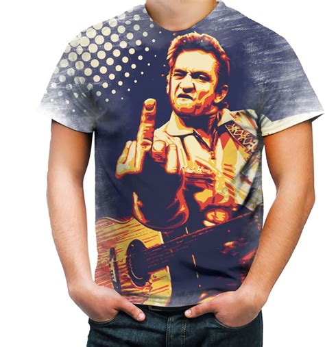 Camisa Camiseta Cantor Johnny Cash Hd Produtos Elo