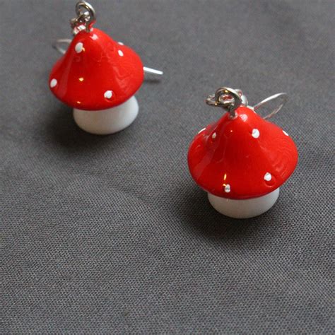 Cottagecore Mushroom Earrings Etsy