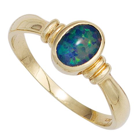 Juwelier Gr Tzmacher Damen Ring Gold Gelbgold Opal Triplette