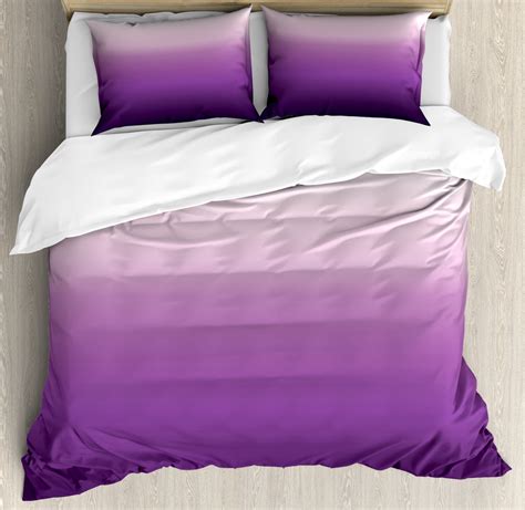 Ombre Duvet Cover Set Arrangement With Gradual Color Change Abstract