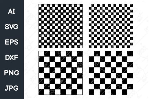 Checkerboard Stencil Svg Racing Stripe Illustration Par Foxgrafy