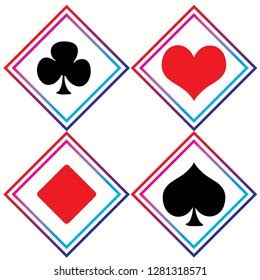 Playing Cards Symbols Stock Vector (Royalty Free) 1281318571 | Shutterstock