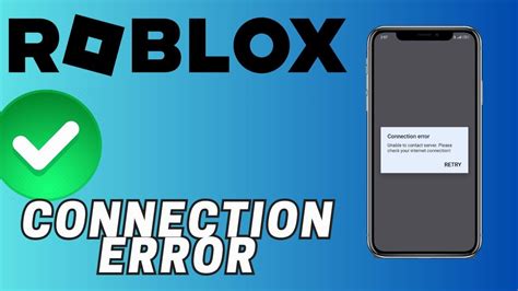 How To Fix Connection Error On Roblox Mobile Roblox Connection Error Tutorial Youtube