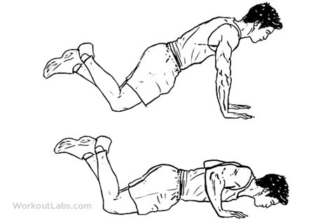 Modified Knee Push Up Illustrated Exercise Guide Workoutlabs