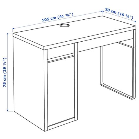 Micke Desk Black Brown 105x50 Cm Ikea Malaysia