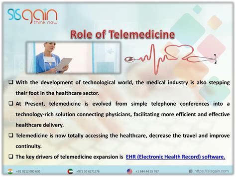 Ppt Telemedicine And Ehr Technology By Sisgain Powerpoint