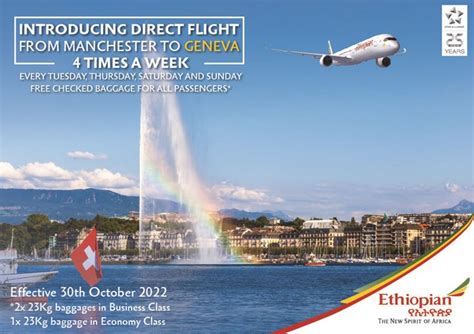 Atta New Manchester Geneva Route With Ethiopian Airlines