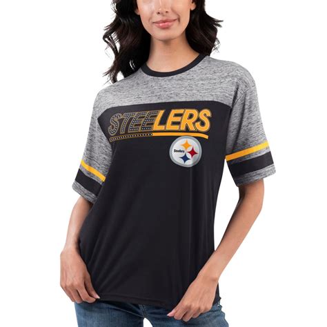 Officially Licensed Nfl Women S Track Short Sleeve Tee By Giii 4her Steelers 21768713 Hsn