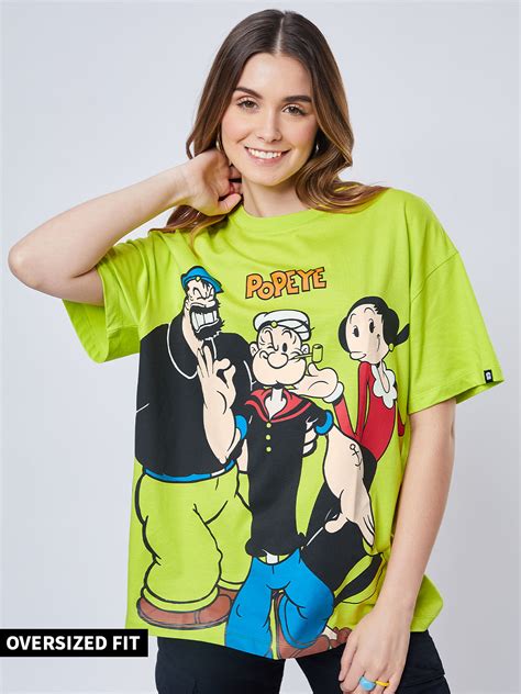 Buy Popeye Sailor Crew Womens Oversized T Shirt Online At The Souled