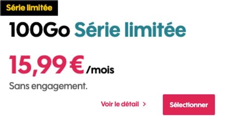 Promo Des Forfaits Mobiles G Prix Cass S Et En S Rie Limit E Chez Sosh