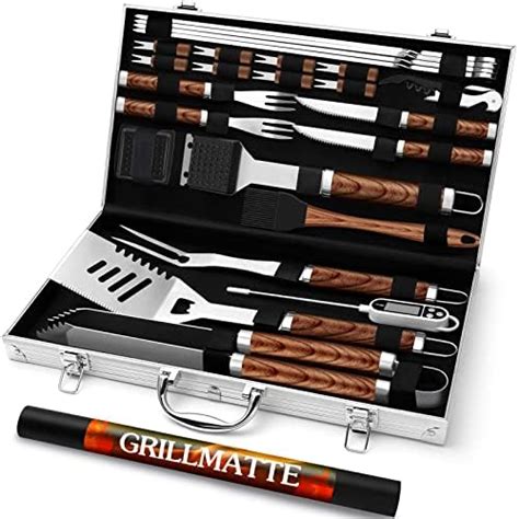 ROMANTICIST 20PCS Edelstahl Grillset für Geschenk Edelstahl