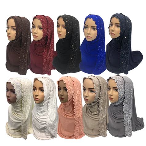 Islamic Ladies Head Scarf Headwear Muslim Hijab Inner Cap Wrap Shawl Scarf Arab Headscarf Turban