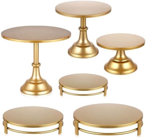 Amazon Tioncy Set Of 6 Gold Cake Stand Round Metal Cake Stands