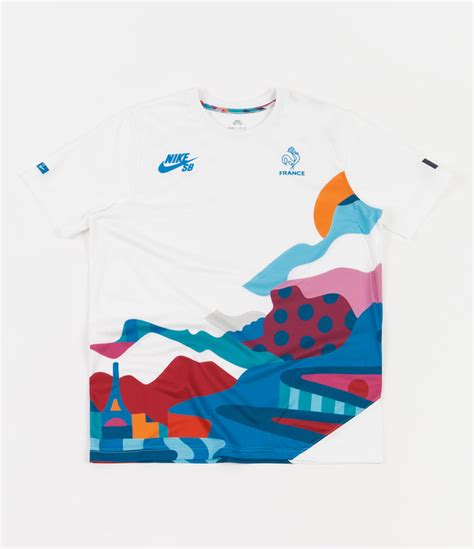 Nike Sb X Parra France Federation Kit Jersey White Neptune Blue