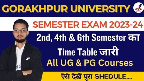 Ddu Semester Exam Time Table Ddu Nd Th Th Semester