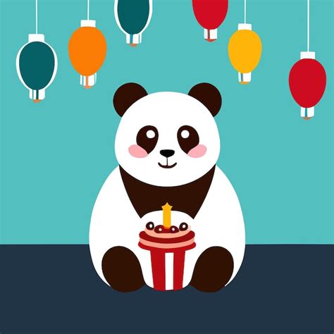 Mascotte Mignonne Pour Un Panda Danniversaire Le Panda Porte Un