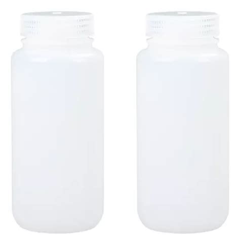 Frasco Branco De Reagente De Boca Larga De 500 Ml Hdpe Plast