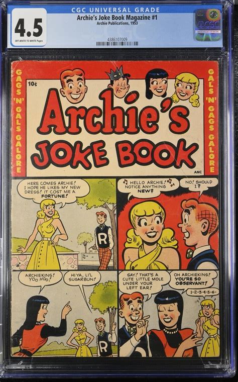 Archie S Joke Book Magazine Cgc Vg Off White To White