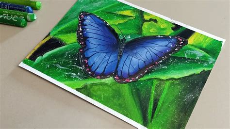 Easy Butterfly Scenery Drawing And Tutorial For Beginners Oil Pastel Drawing How To Draw