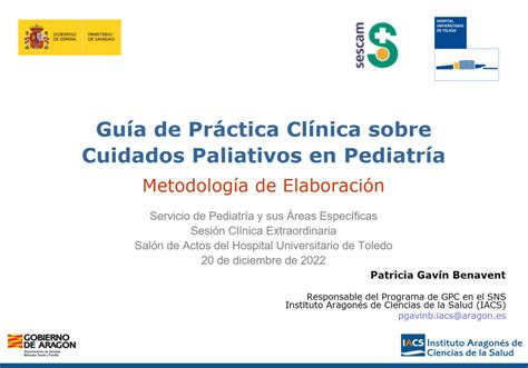 Presentaci N En Toledo De La Gpc Sobre Cuidados Paliativos En Pediatr A