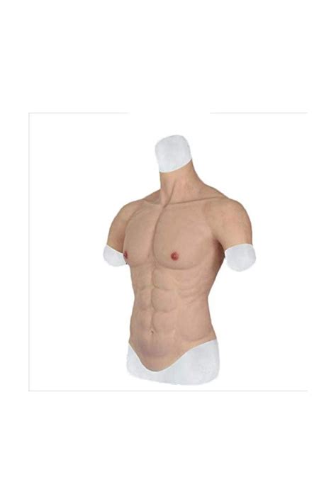 Muscle Réaliste Faux Silicone Faux Poitrine Muscles du Ventre Les