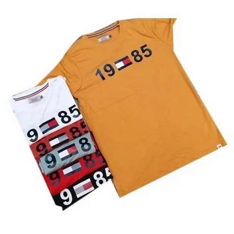 Casual Wear Mens Round Neck Cotton T Shirt Size S Xxl At Rs 225 In