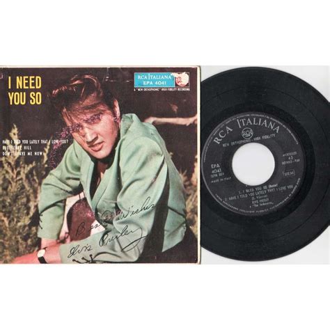 I Need You So Italian 1958 Original Ltd 4 Trk 7ep On Rca Italiana Lbl