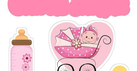 Its A Girl Printable Cake Toppers Oh My Baby