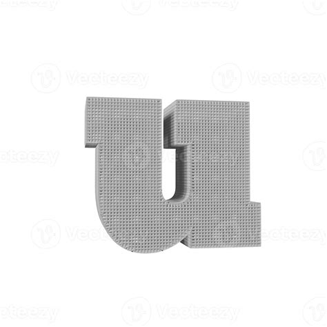 Wireframe Text Effect Letter U 3d Render 16316516 Png