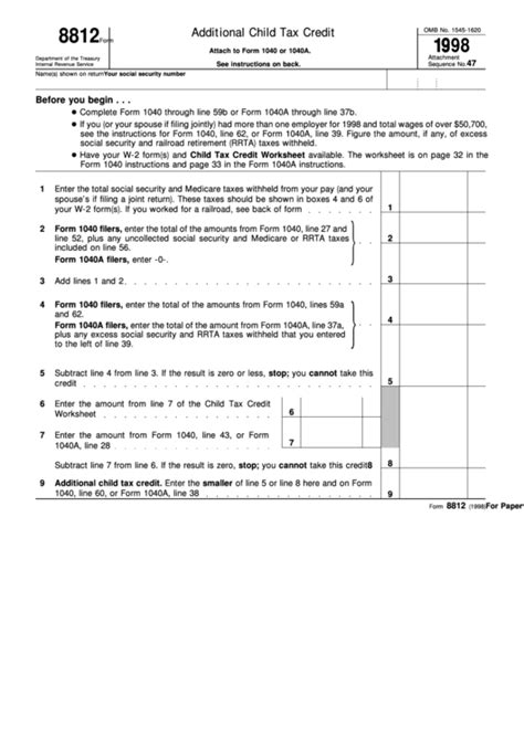 Child Tax Credit Limit Worksheet A 2022