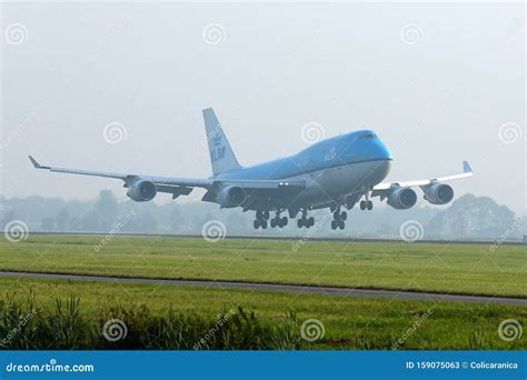 Klm Jumbo Boeing B Plano En El Cielo Vista Panor Mica Foto De