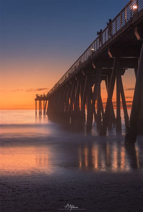 L 076 Sunset Hermosa Beach Pier Beautiful Sunset On The Funny Hermosa