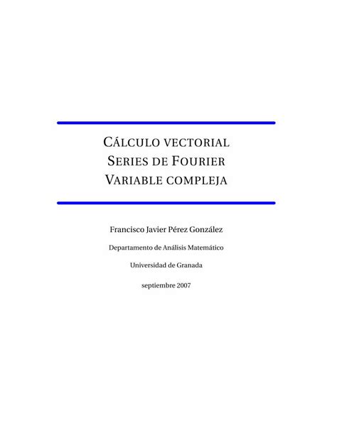 Pdf Calculo Vectorial Fourier Residuos Dokumen Tips