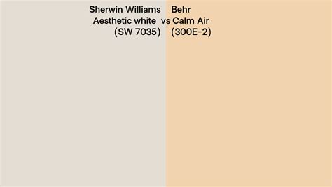 Sherwin Williams Aesthetic White Sw 7035 Vs Behr Calm Air 300e 2