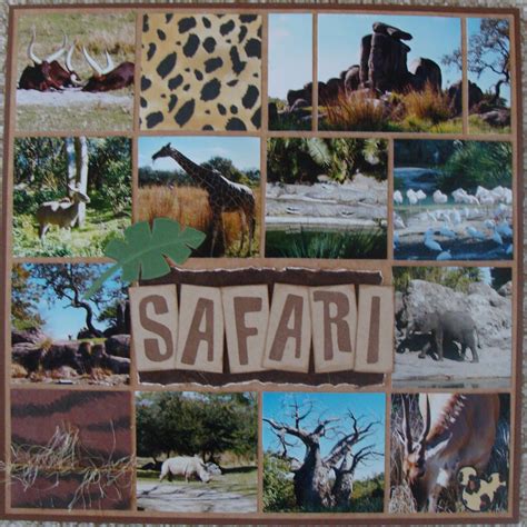 Safari Safari Scrapbook Safari Scrapbook Layouts Disney