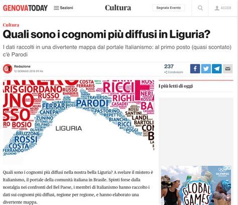 Quais são os sobrenomes mais comuns na Itália Italianismo