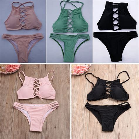 Bikini 2019 Women Push Up Padded Bra Bandage Bikini Set Swimsuit