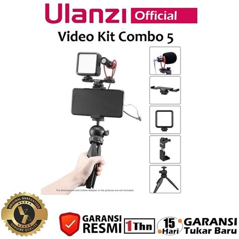 Jual ULANZI Video Kit Combo 5 Paket Vlog Buat Vlogging Dengan Mic LED