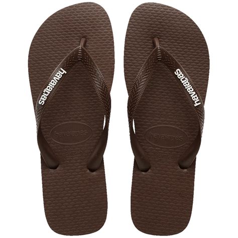 Havaianas Logo Filete Jandal In Brown Boardertown