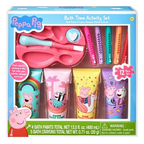 Peppa Pig 12-Piece Bath Time Paint and Crayon Activity Set - Walmart.com - Walmart.com