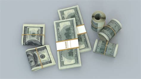 Money Stack Of Dollar Bills D Model Cgtrader