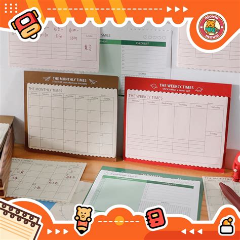 Jual Planner To Do List Monthly Weekly Daily Jadwal Sekolah Tugas