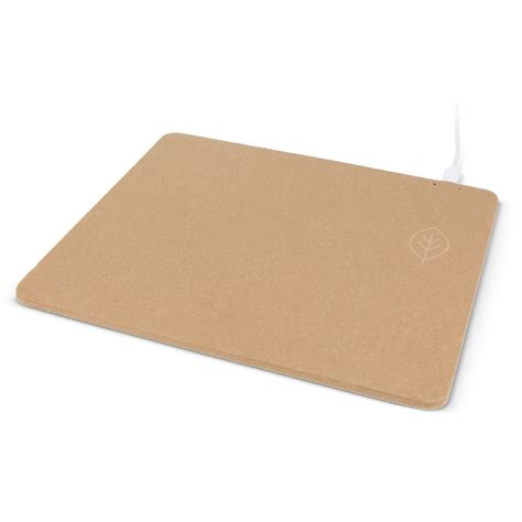 Mousepad Mit Kabellosem Ladeger T Aus Recyclingpapier Natur