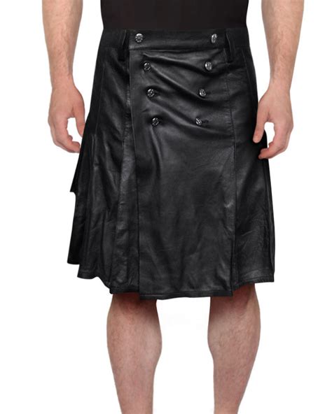 Modern Leather Kilts For Men With Wrap Around Style