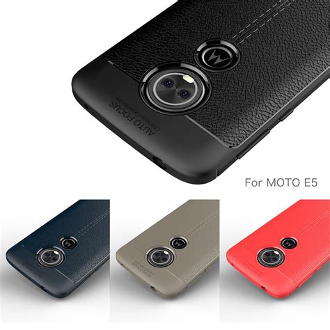 For Motorola Moto E5 E 5 Phone Case Luxury Pu Leather Soft Tpu Silicone