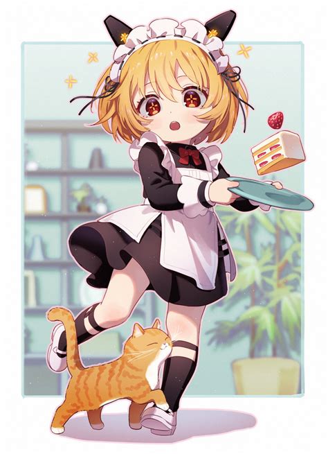 Safebooru 1girl Apron Black Dress Black Socks Blonde Hair Blurry Blurry Background Bow Bowtie