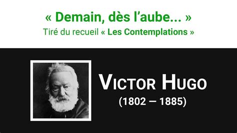 Demain D S L Aube Po Me De Victor Hugo Youtube