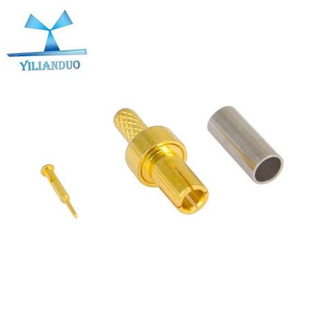 YILIANDUO 2 Piece Lot RF Coax Adapter TS9 Male Plug Straight Gold