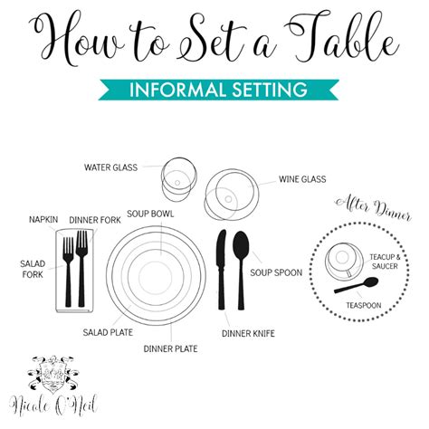 How to Set The Table: Easy Guide to Informal and Formal Dinner Party ...